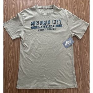 Ohiopyle Michigan City Indiana Graphic T-Shirt Mens Green Travel Tourist Tee NWT